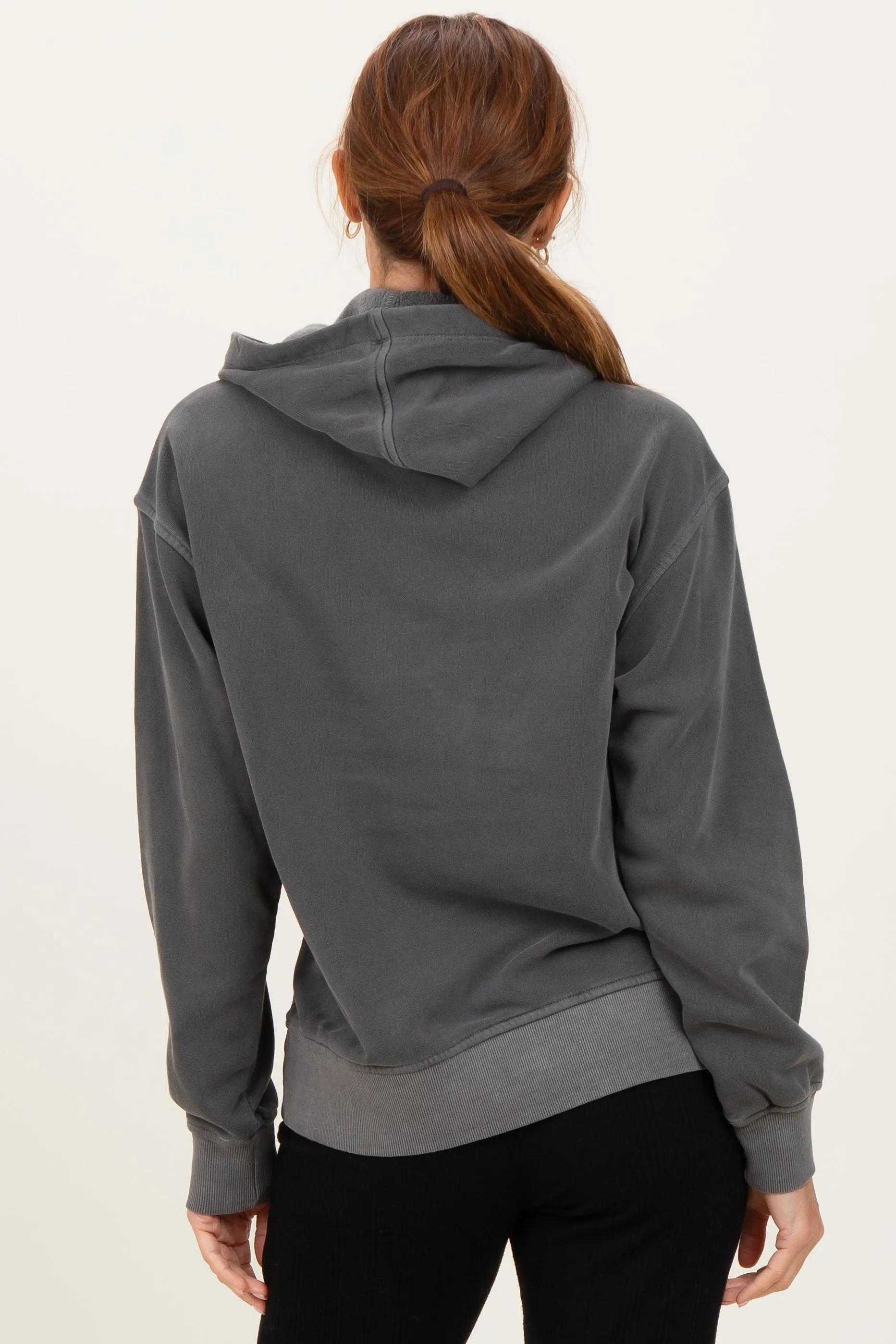 Charcoal Soft Fleece Pocket Hoodie sold by Pinkblush product image thumbnail 4