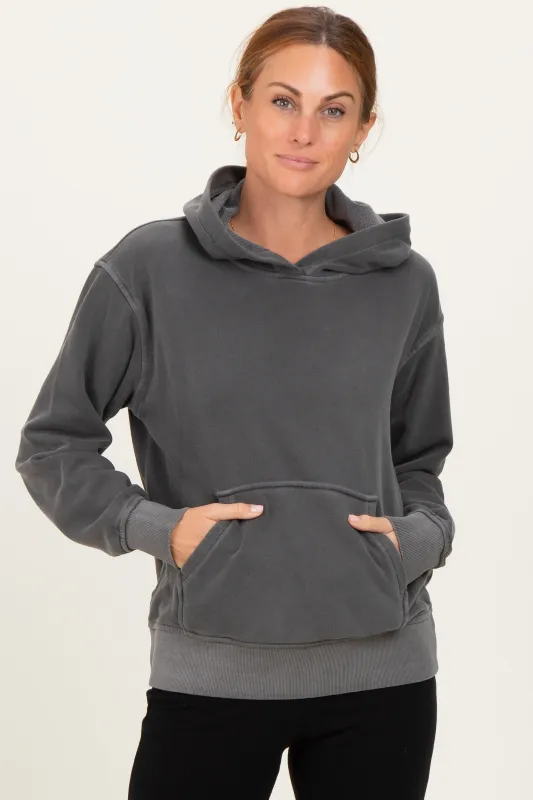 Charcoal Soft Fleece Pocket Hoodie sold by Pinkblush