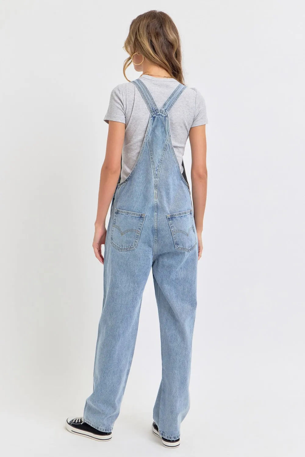 Light Blue Denim Front Pocket Overall sold by Pinkblush product image thumbnail 3