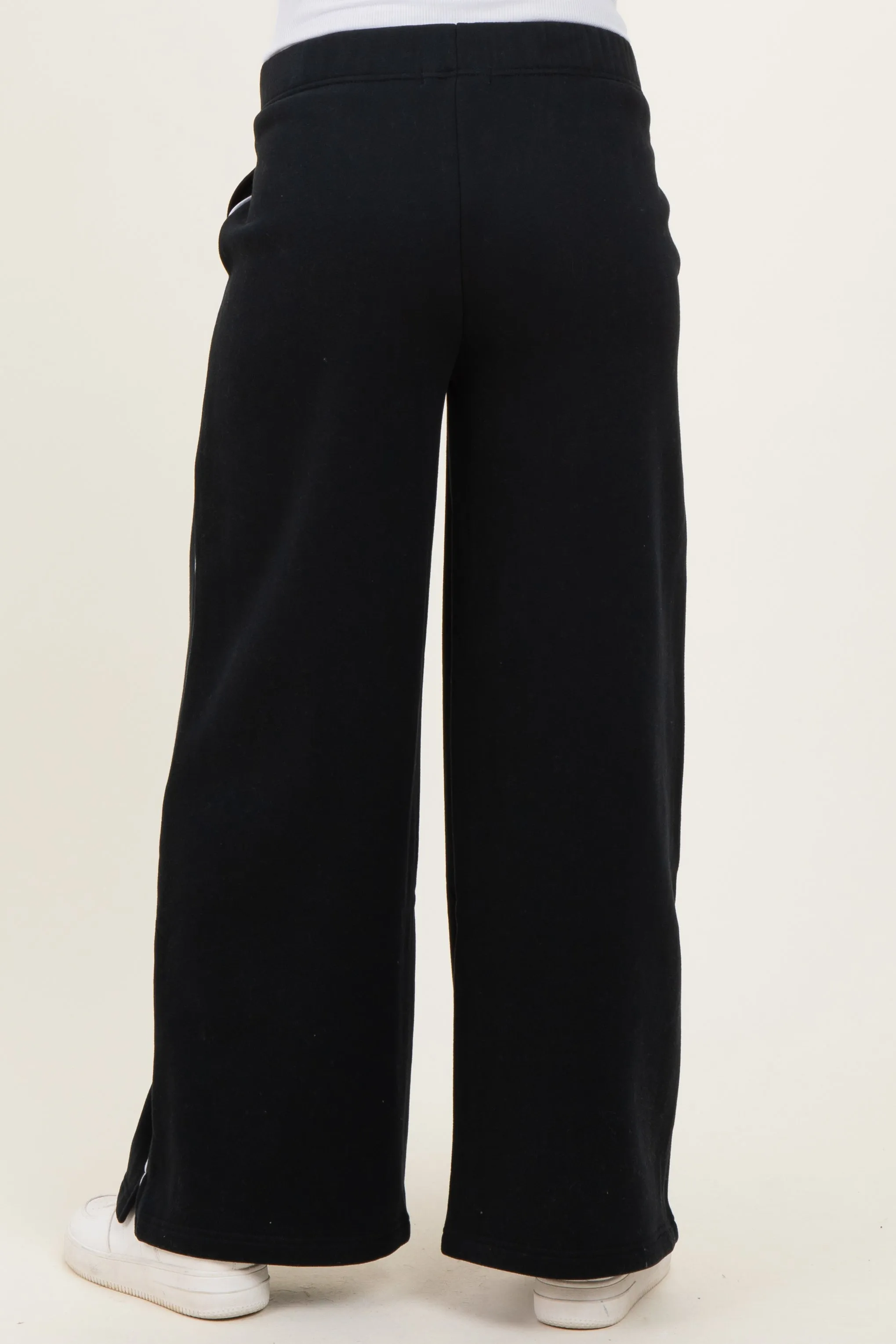 Black Fleece Wide Leg Maternity Sweatpants sold by Pinkblush product image thumbnail 4