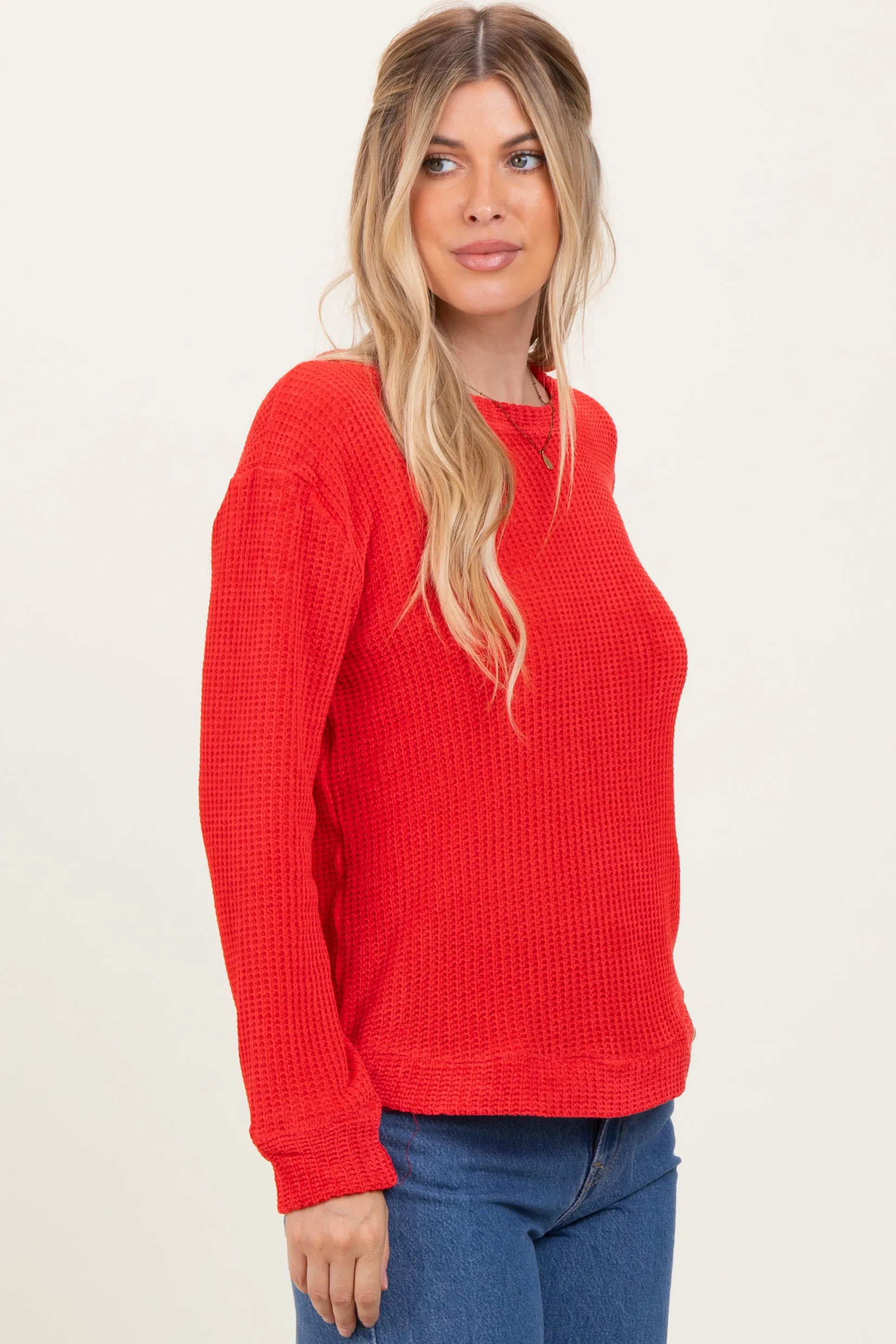 Red Chenille Knit Sweater sold by Pinkblush product image thumbnail 2
