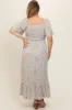 Light Blue Floral Smocked Plus Maternity Maxi Dress sold by Pinkblush