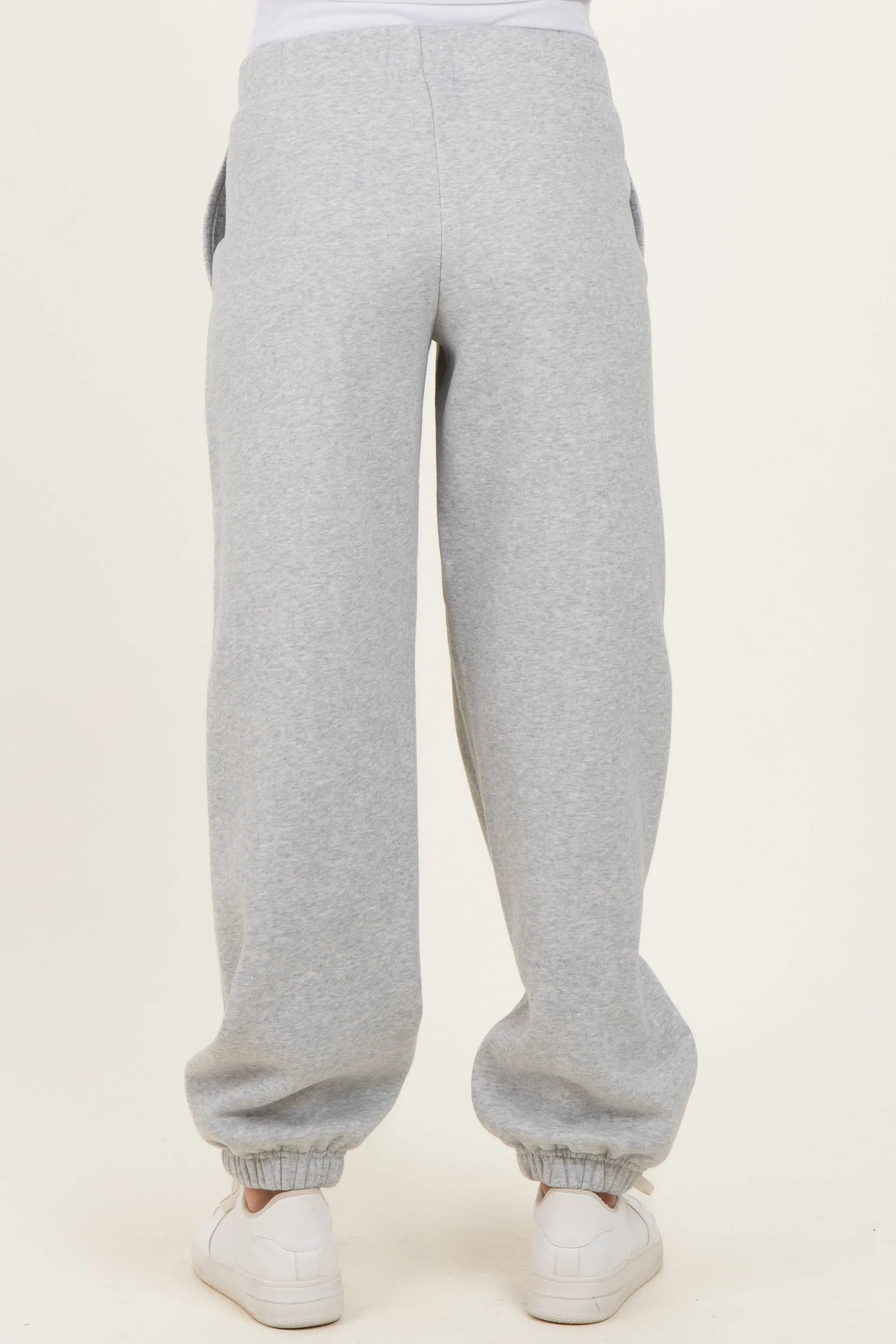 Heather Grey Fleece Maternity Sweatpants sold by Pinkblush product image thumbnail 5