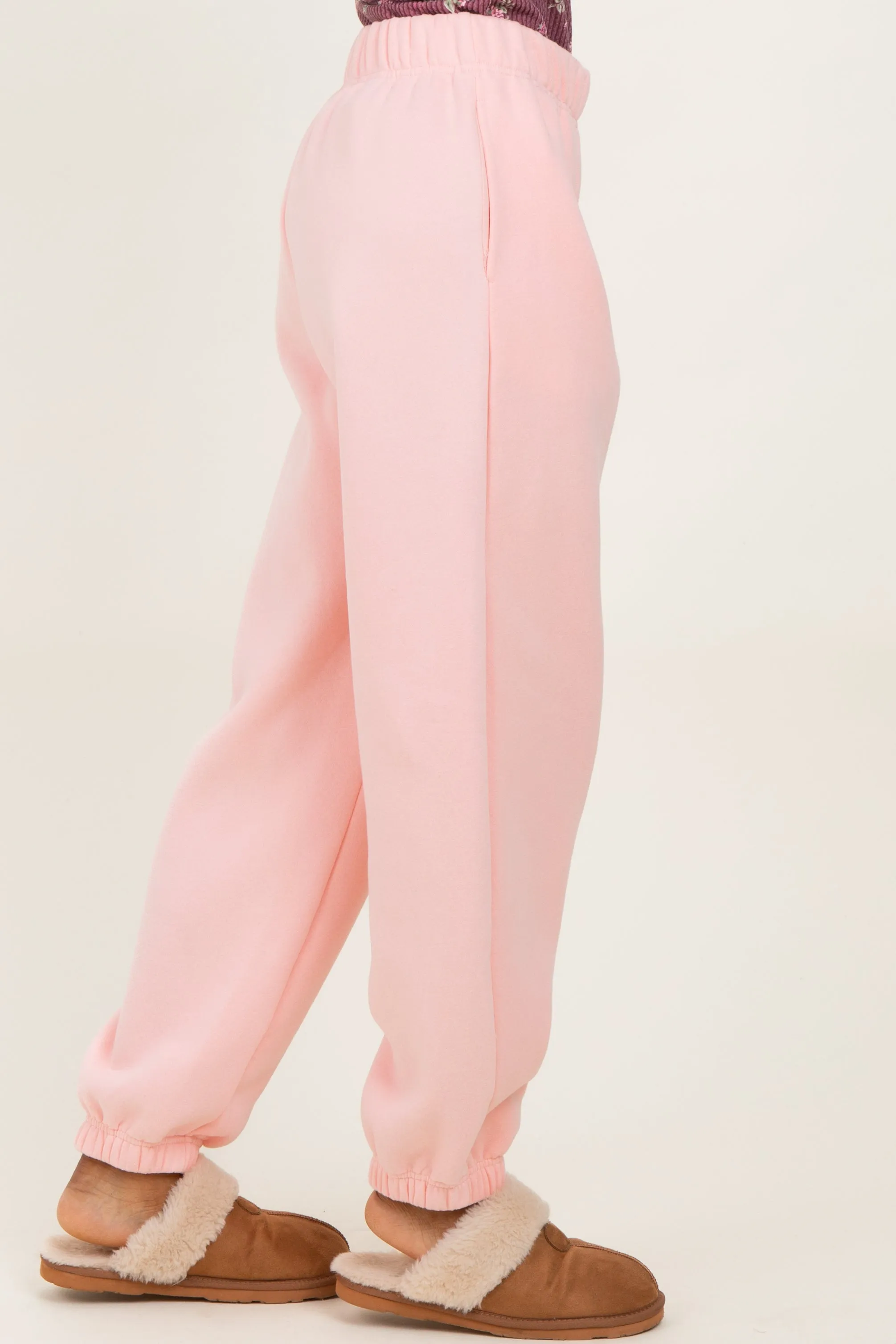 Light Pink Fleece Sweatpants sold by Pinkblush product image thumbnail 3