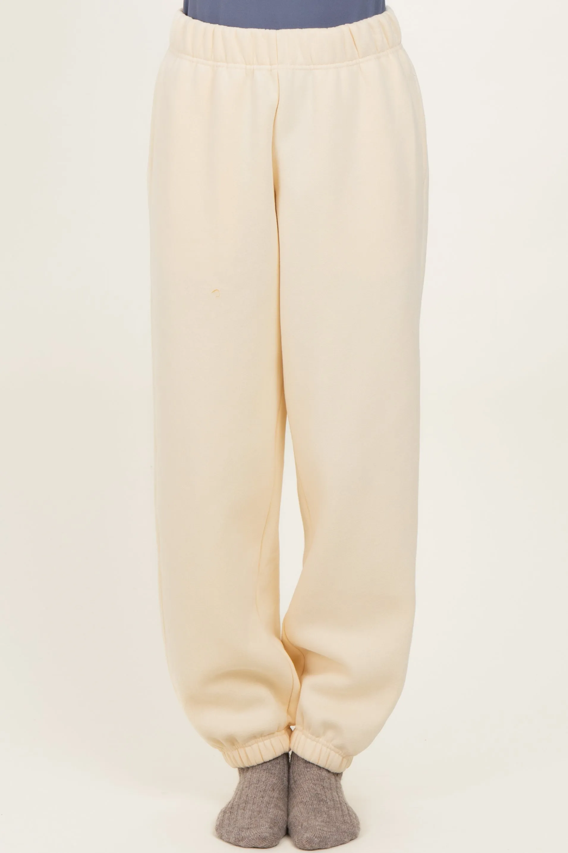 Cream Fleece Sweatpants sold by Pinkblush product image thumbnail 3