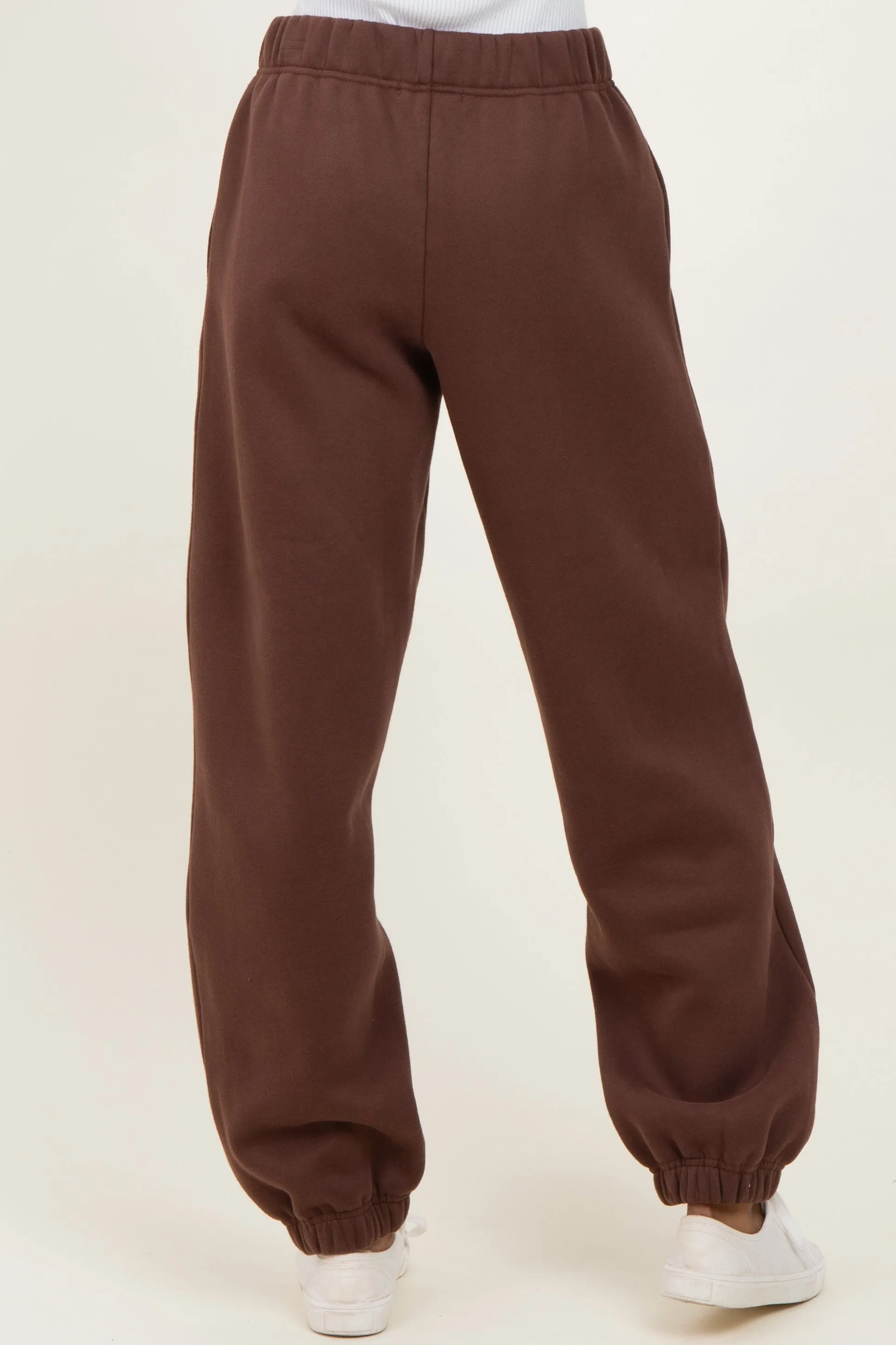 Brown Fleece Sweatpants sold by Pinkblush product image thumbnail 5