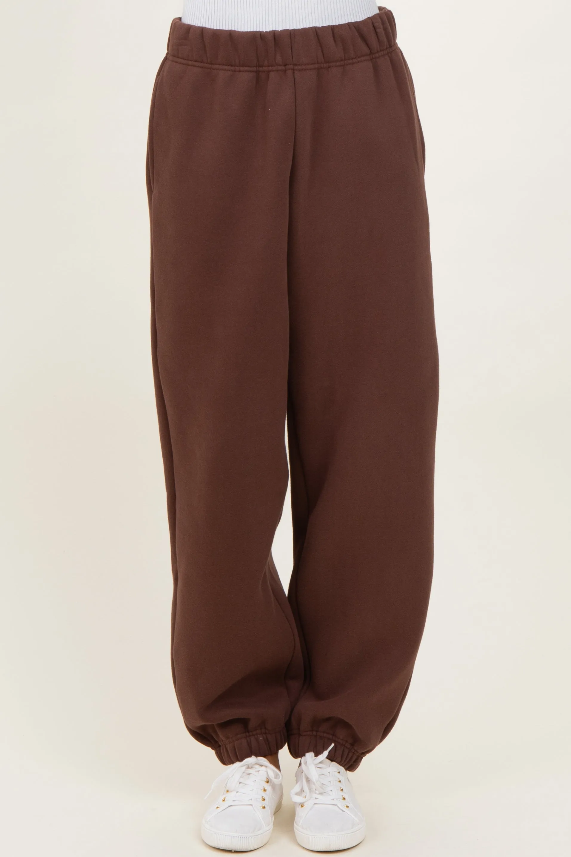 Brown Fleece Sweatpants sold by Pinkblush product image thumbnail 3