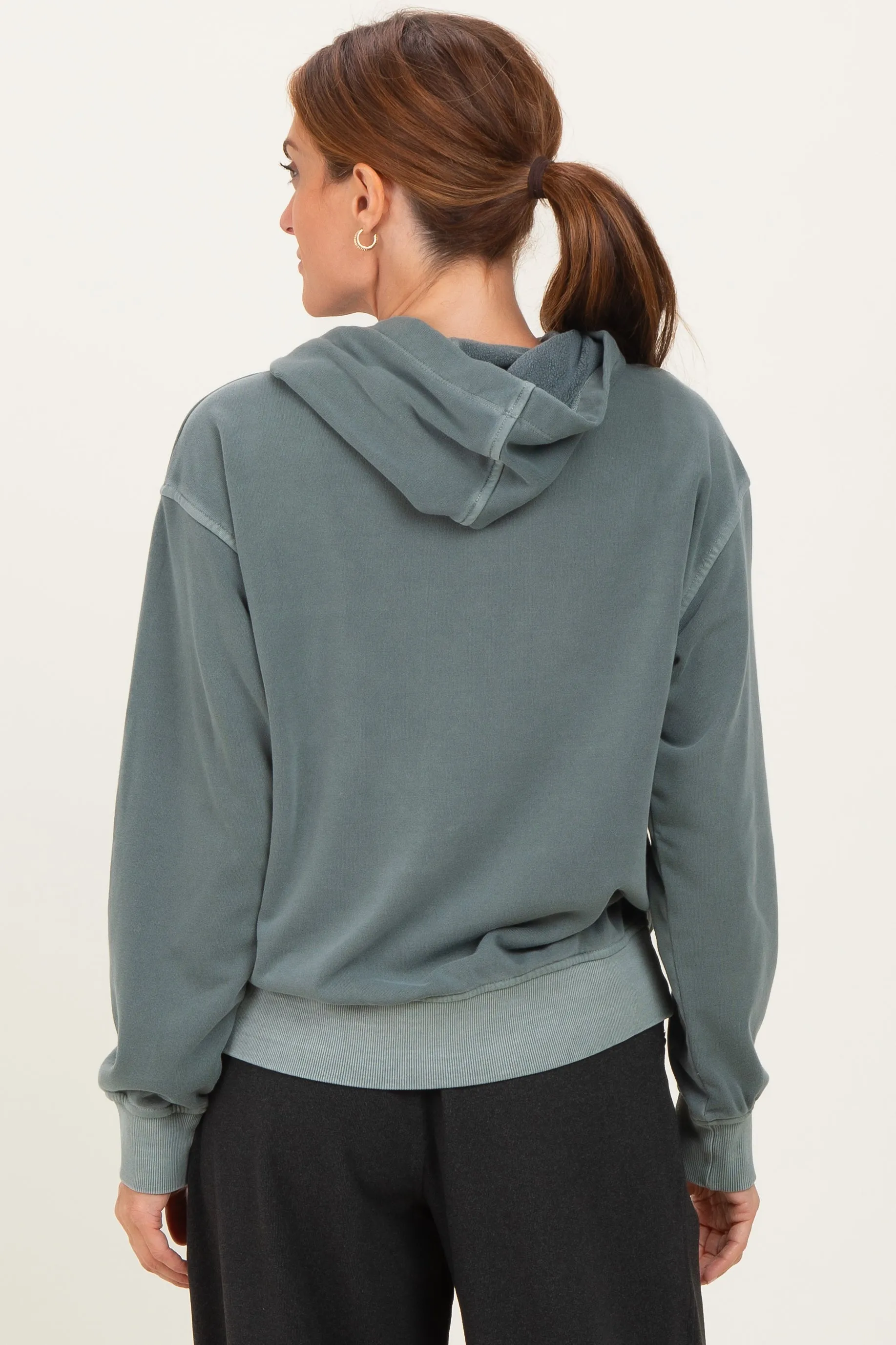 Dusty Jade Soft Fleece Pocket Hoodie sold by Pinkblush product image thumbnail 4