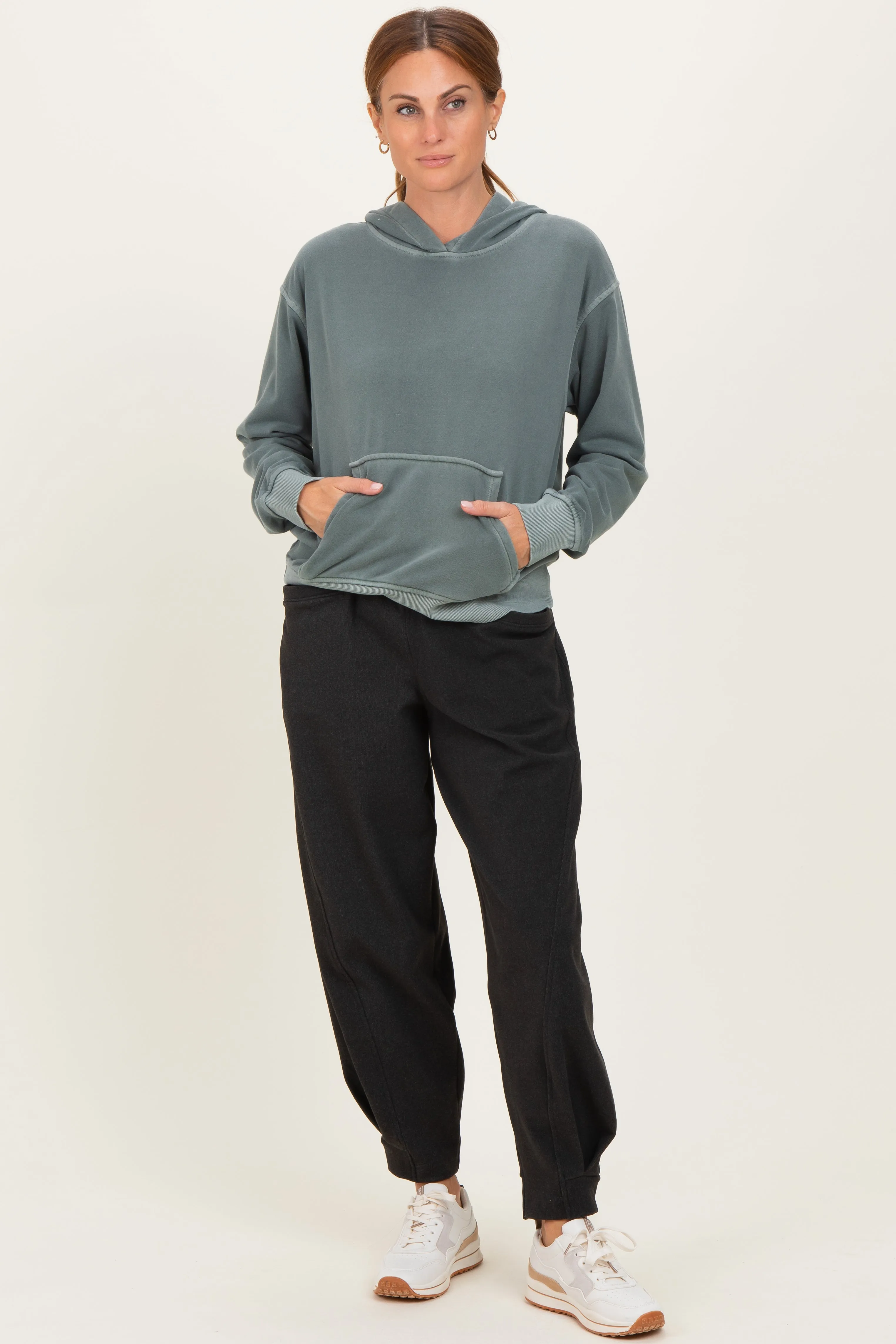 Dusty Jade Soft Fleece Pocket Hoodie sold by Pinkblush product image thumbnail 2