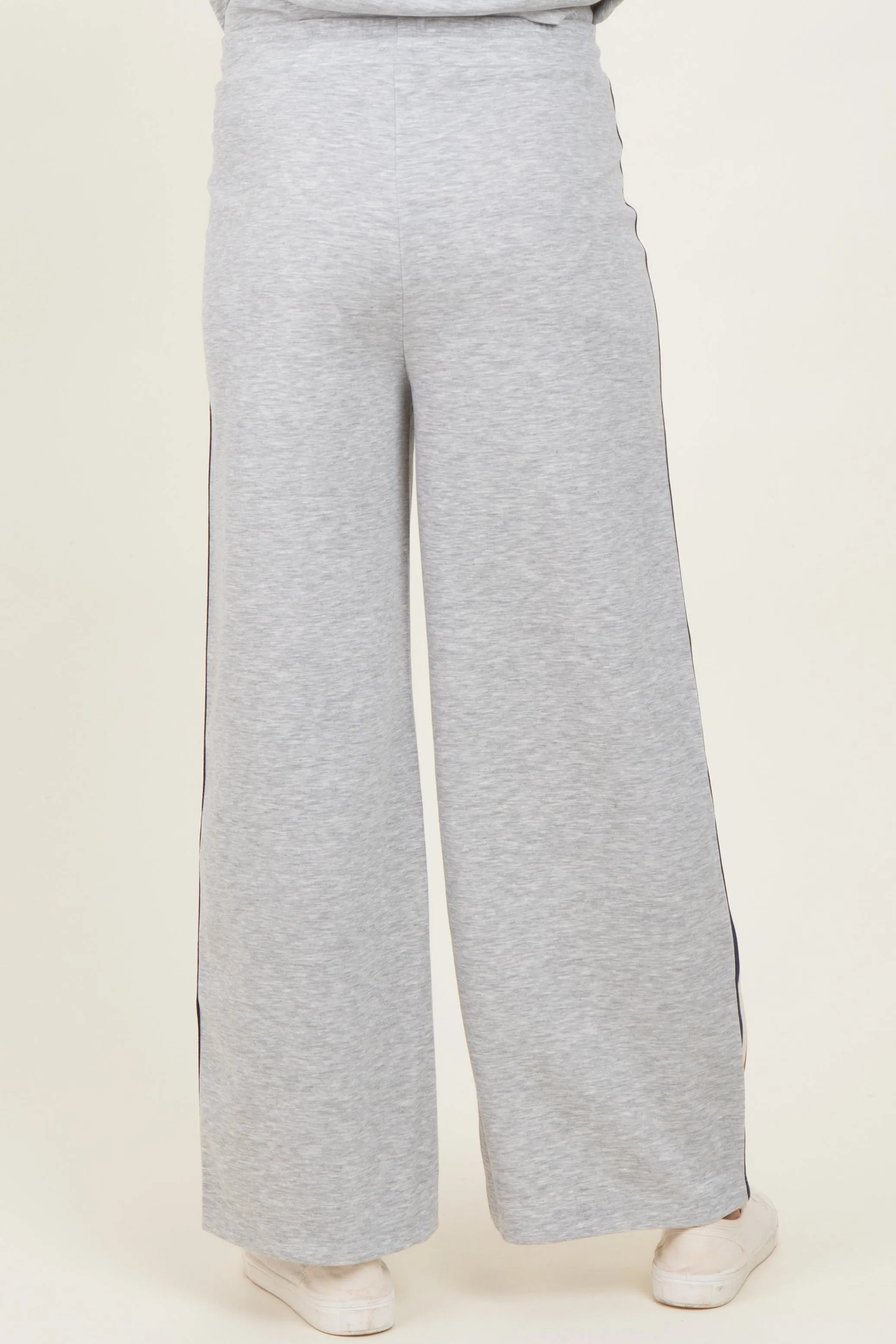 Heather Grey Contrast Trim Maternity Sweatpants sold by Pinkblush product image thumbnail 5