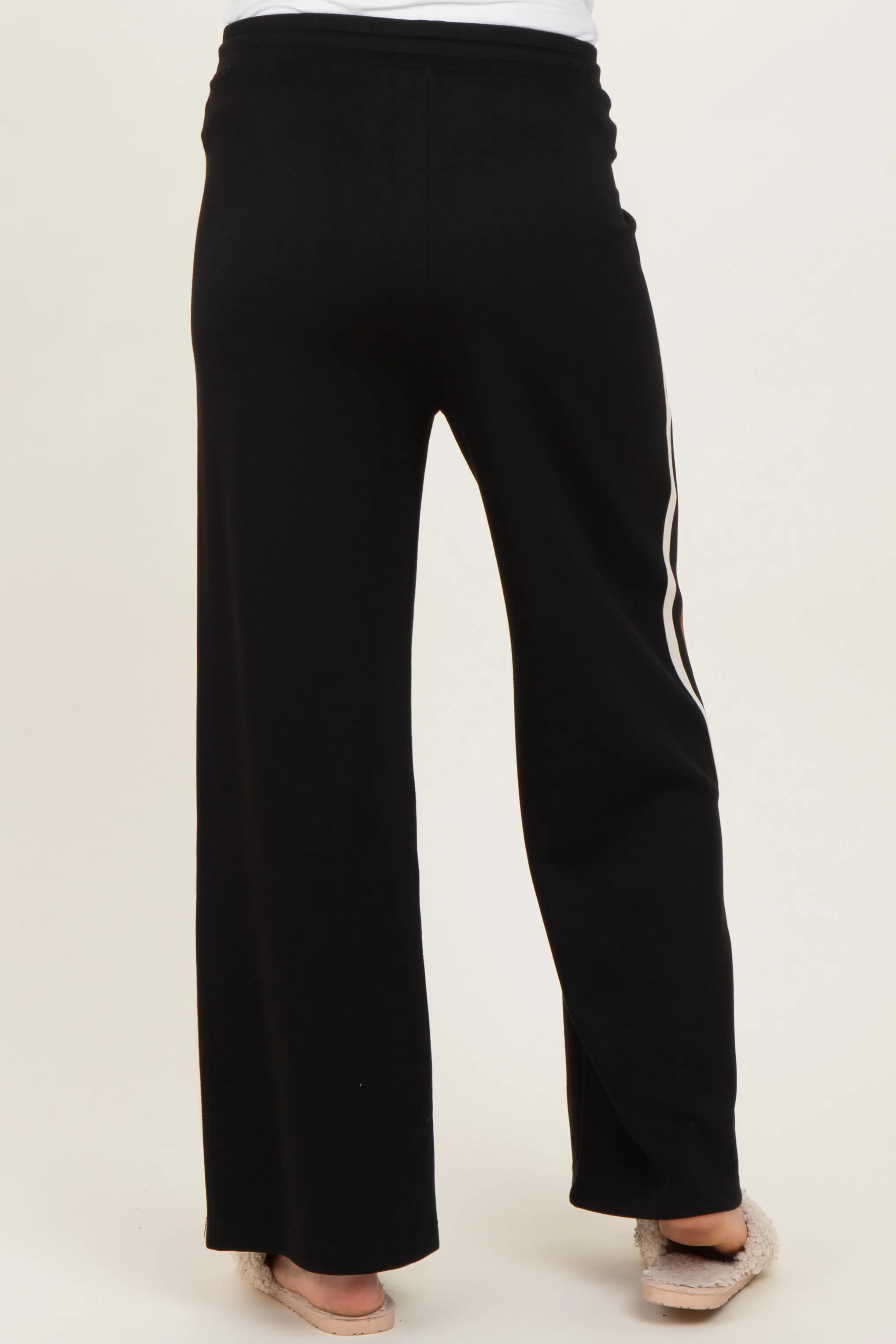 Black Contrast Trim Maternity Sweatpants sold by Pinkblush product image thumbnail 5