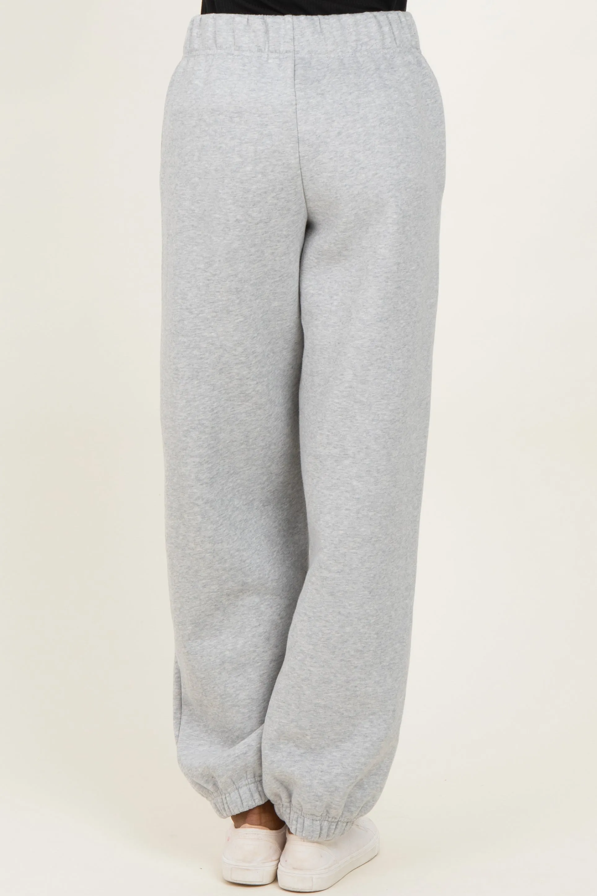 Heather Grey Fleece Sweatpants sold by Pinkblush product image thumbnail 4