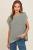 Olive Chunky Knit Side Tie Sweater Top sold by Pinkblush