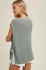 Olive Chunky Knit Side Tie Sweater Top sold by Pinkblush