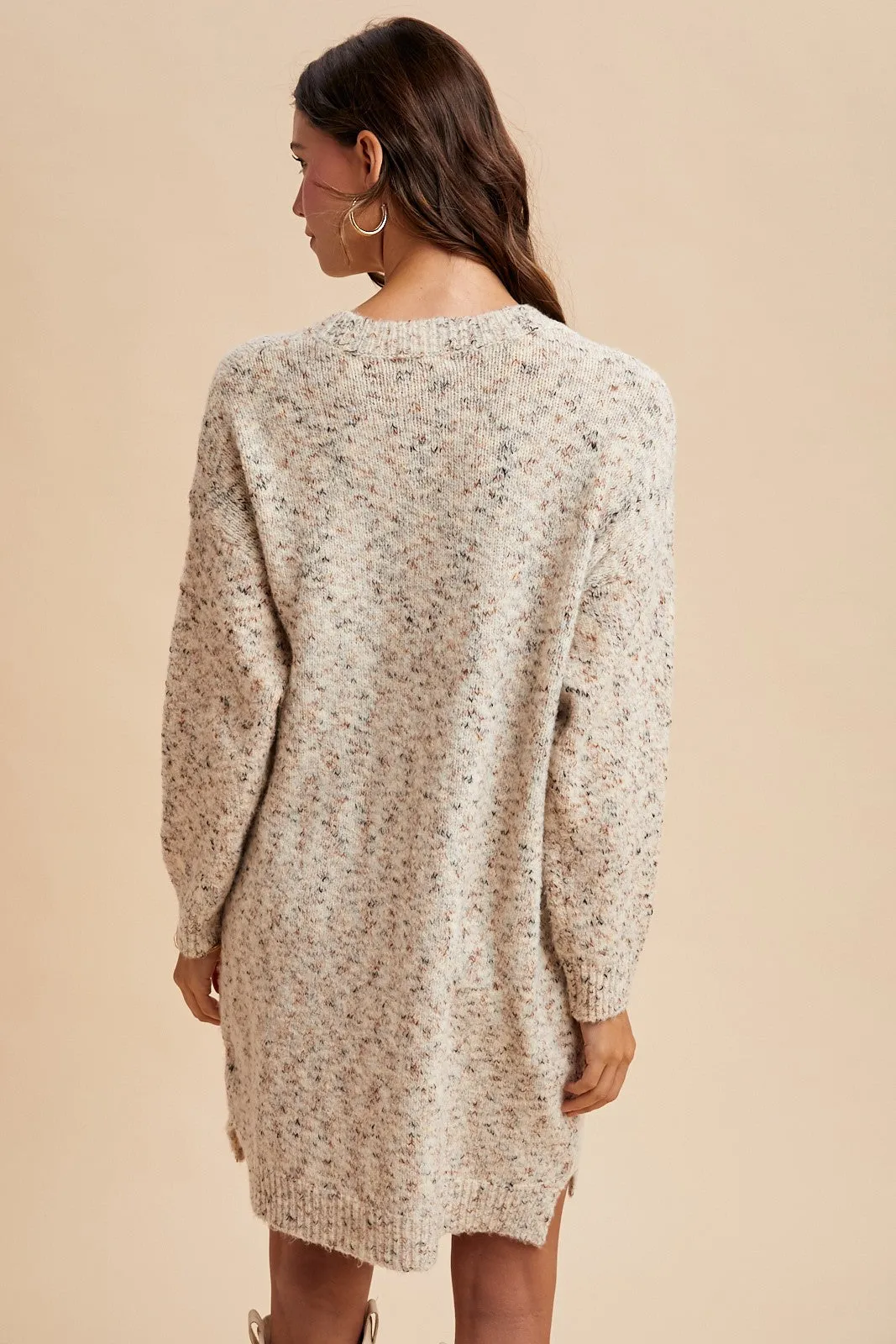 Cream Speckle Knit Sweater Dress sold by Pinkblush product image thumbnail 4