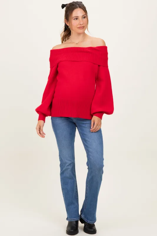 Blue Classic Wash Maternity Bootcut Jeans sold by Pinkblush