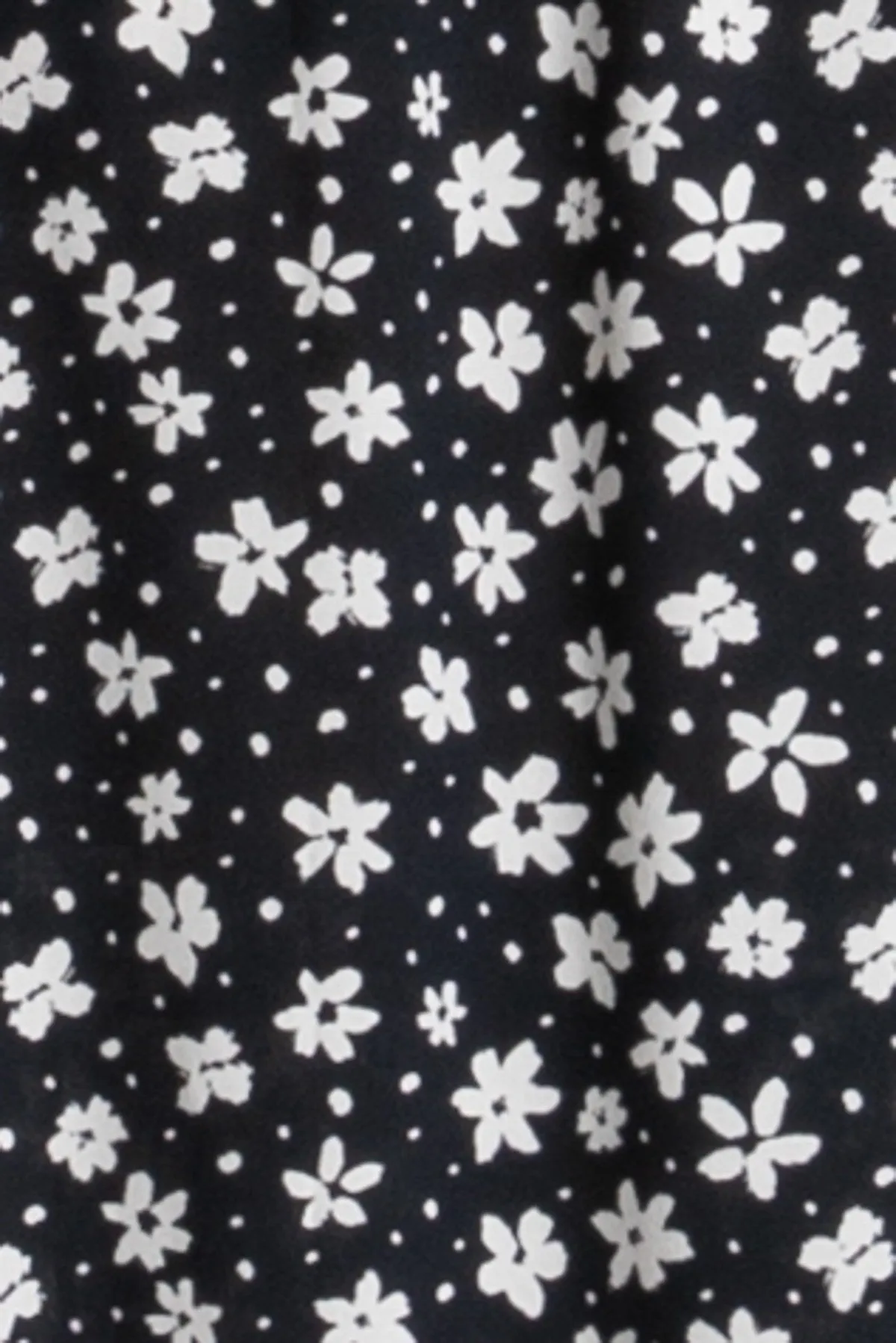 Black Floral V-Neck Button Detail Midi Dress sold by Pinkblush product image thumbnail 5