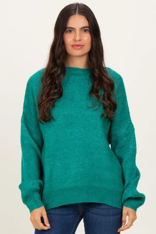 Forest Green Bubble Sleeve Sweater made by Miracle