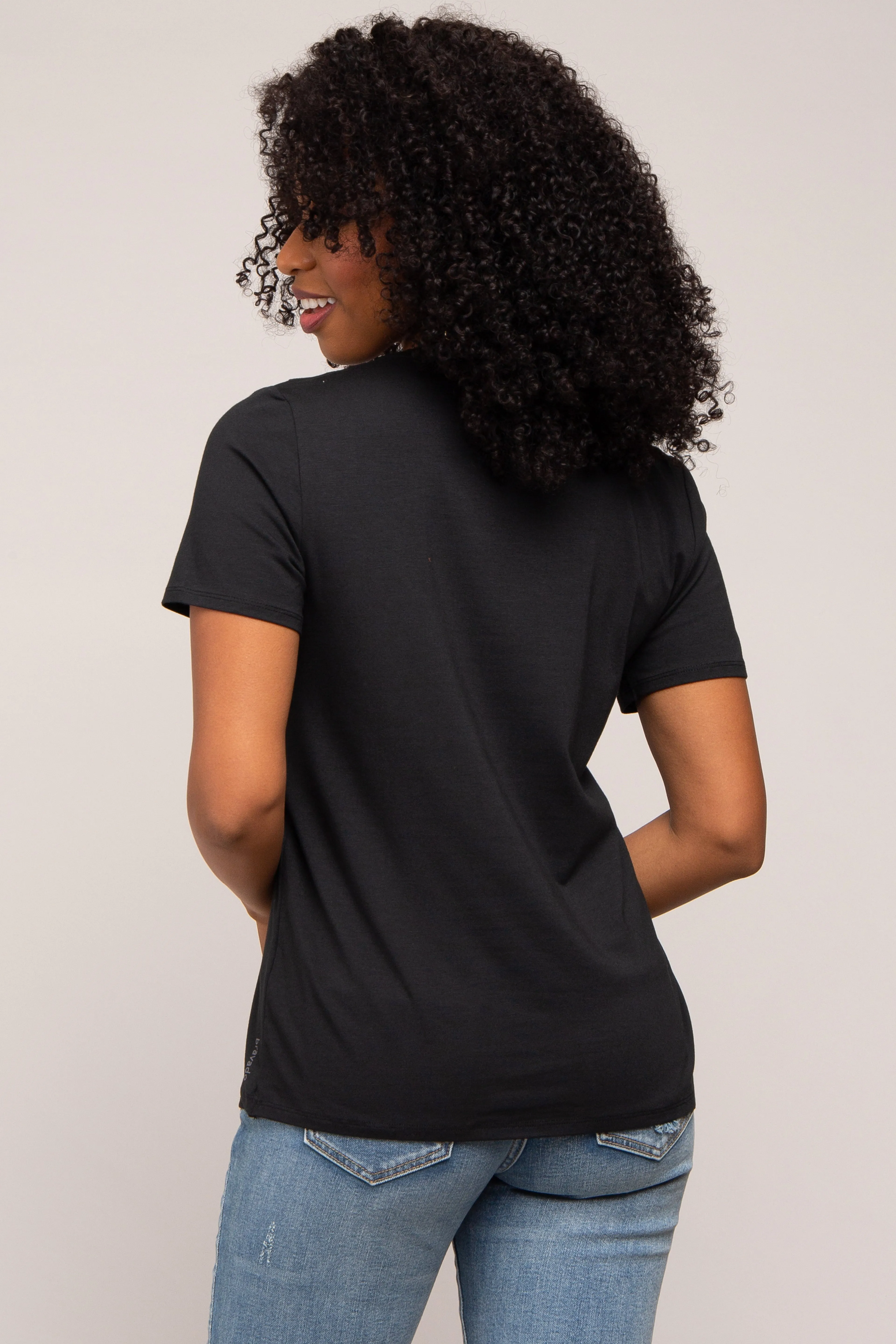 Black Bravado Designs Short Sleeve Nursing Top sold by Pinkblush product image thumbnail 3