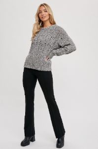 Charcoal Distressed Sweater-Knit Pullover sold by Pinkblush