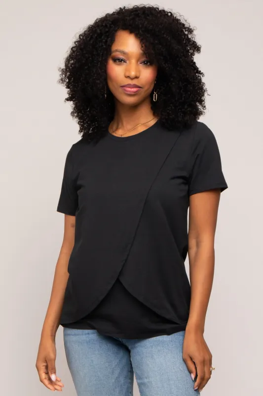 Black Bravado Designs Short Sleeve Nursing Top sold by Pinkblush