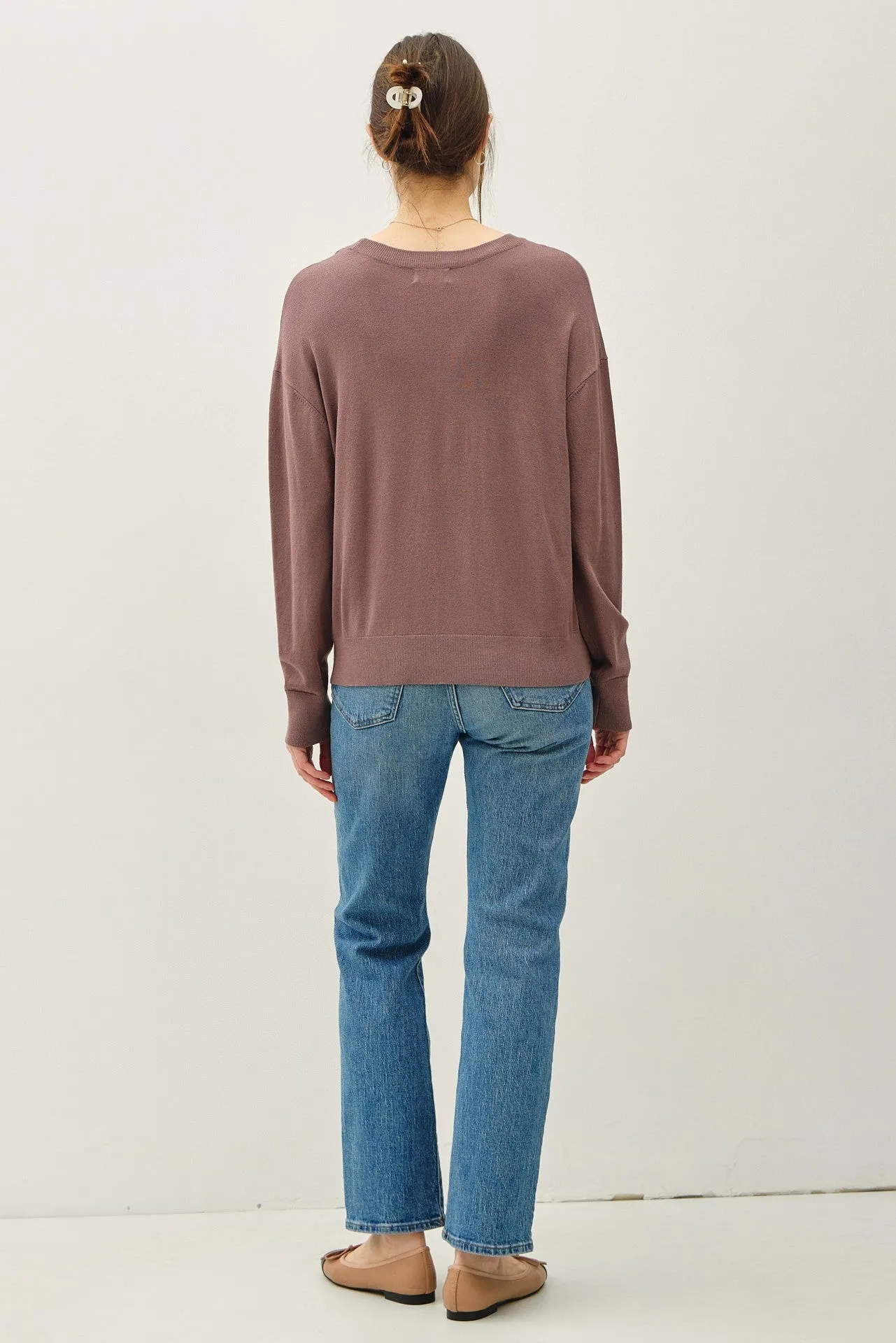 Cocoa Classic Crew Neck Sweater sold by Pinkblush product image thumbnail 4