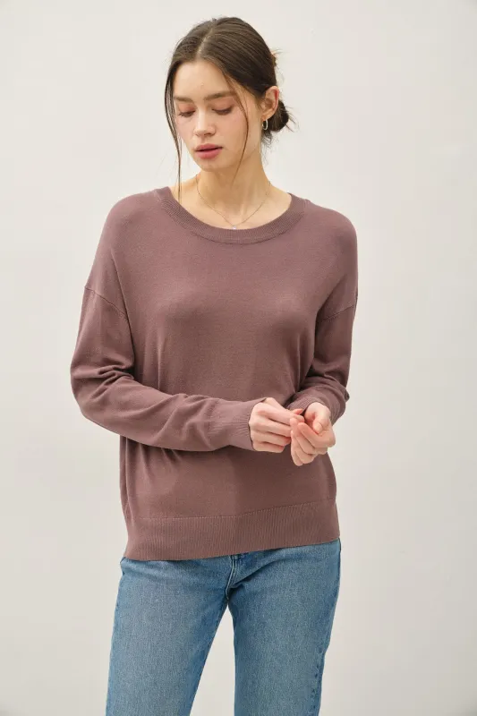 Cocoa Classic Crew Neck Sweater sold by Pinkblush