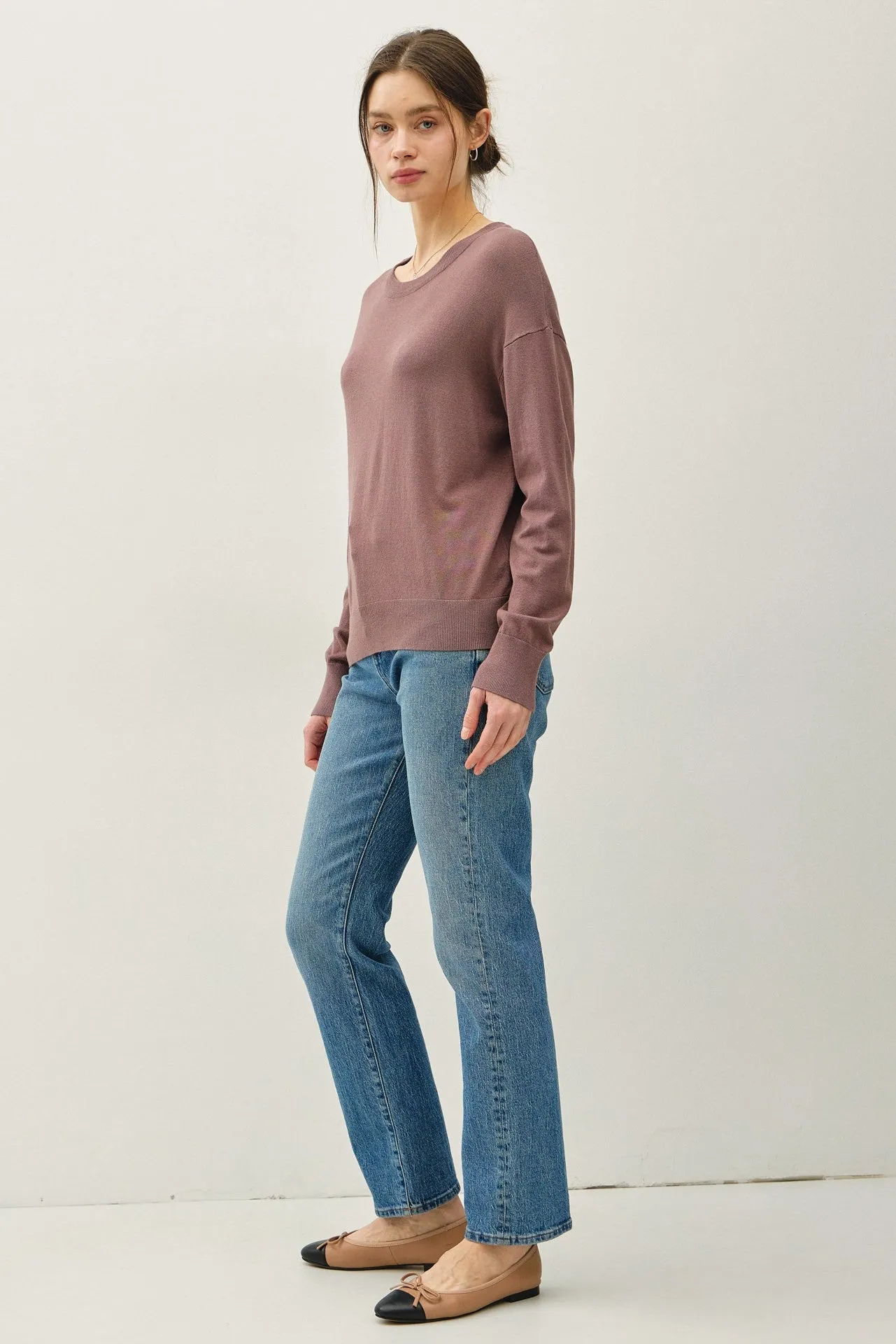 Cocoa Classic Crew Neck Sweater sold by Pinkblush product image thumbnail 3