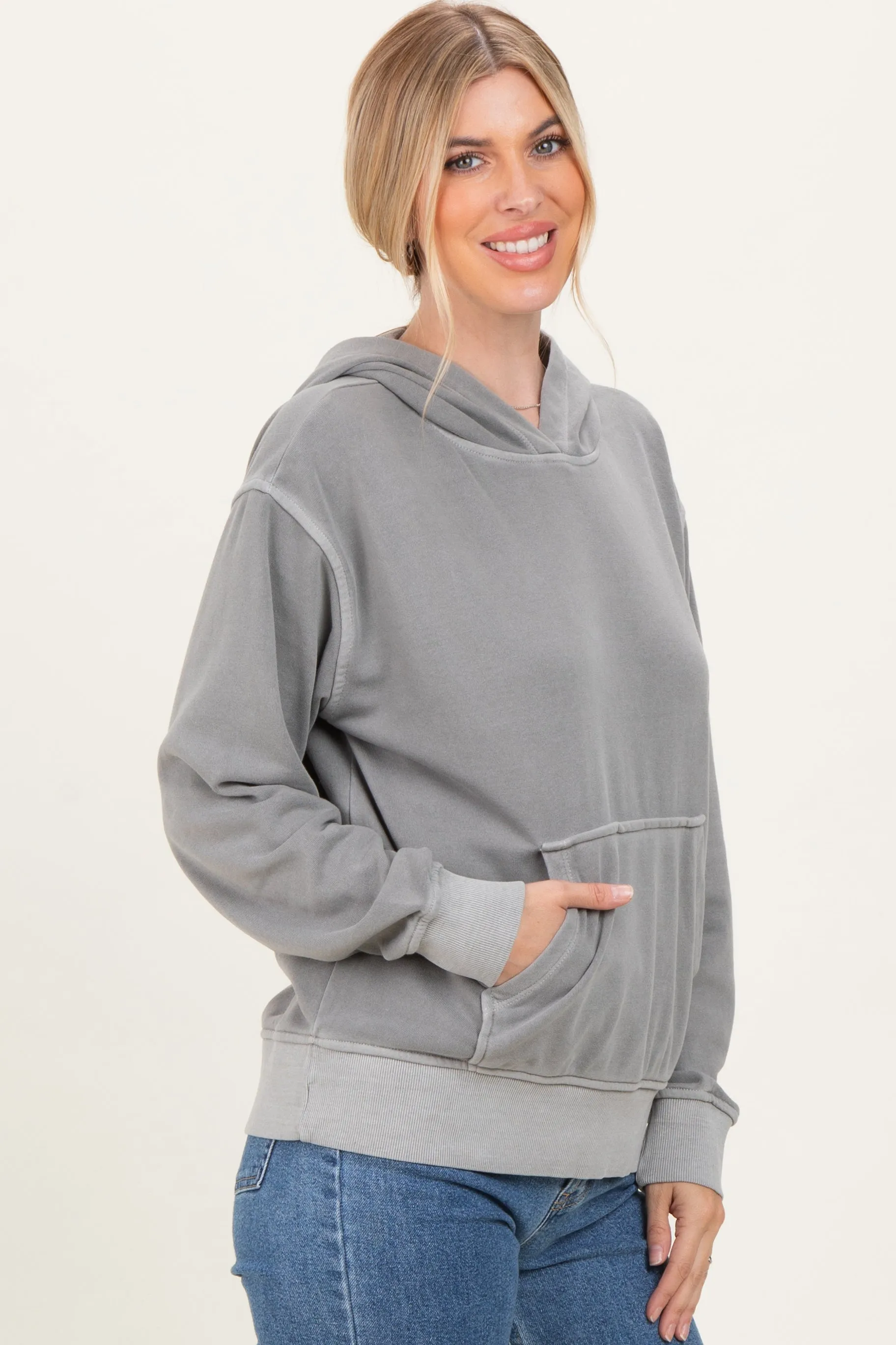 Sleet Soft Fleece Pocket Hoodie sold by Pinkblush product image thumbnail 3