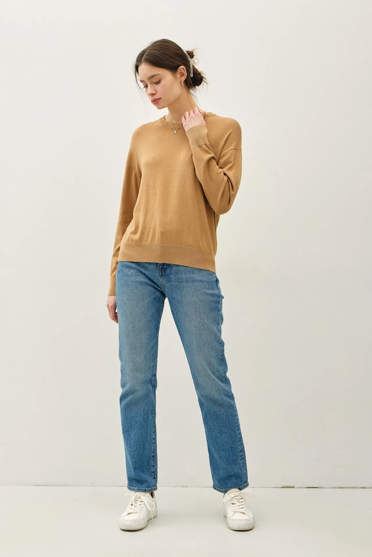 Camel Classic Crew Neck Sweater sold by Pinkblush product image thumbnail 2