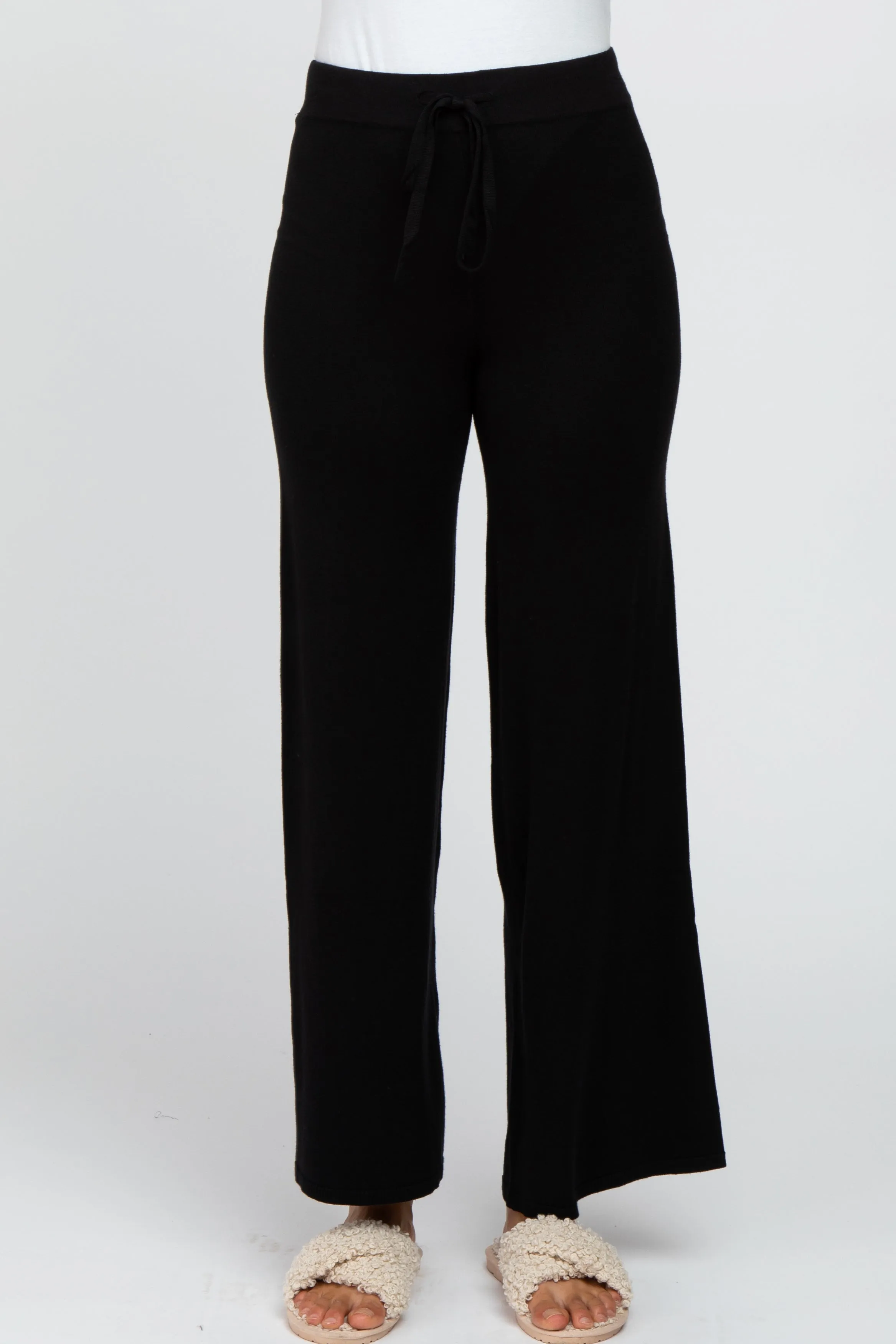 Black Sweater Knit Pants sold by Pinkblush product image thumbnail 2