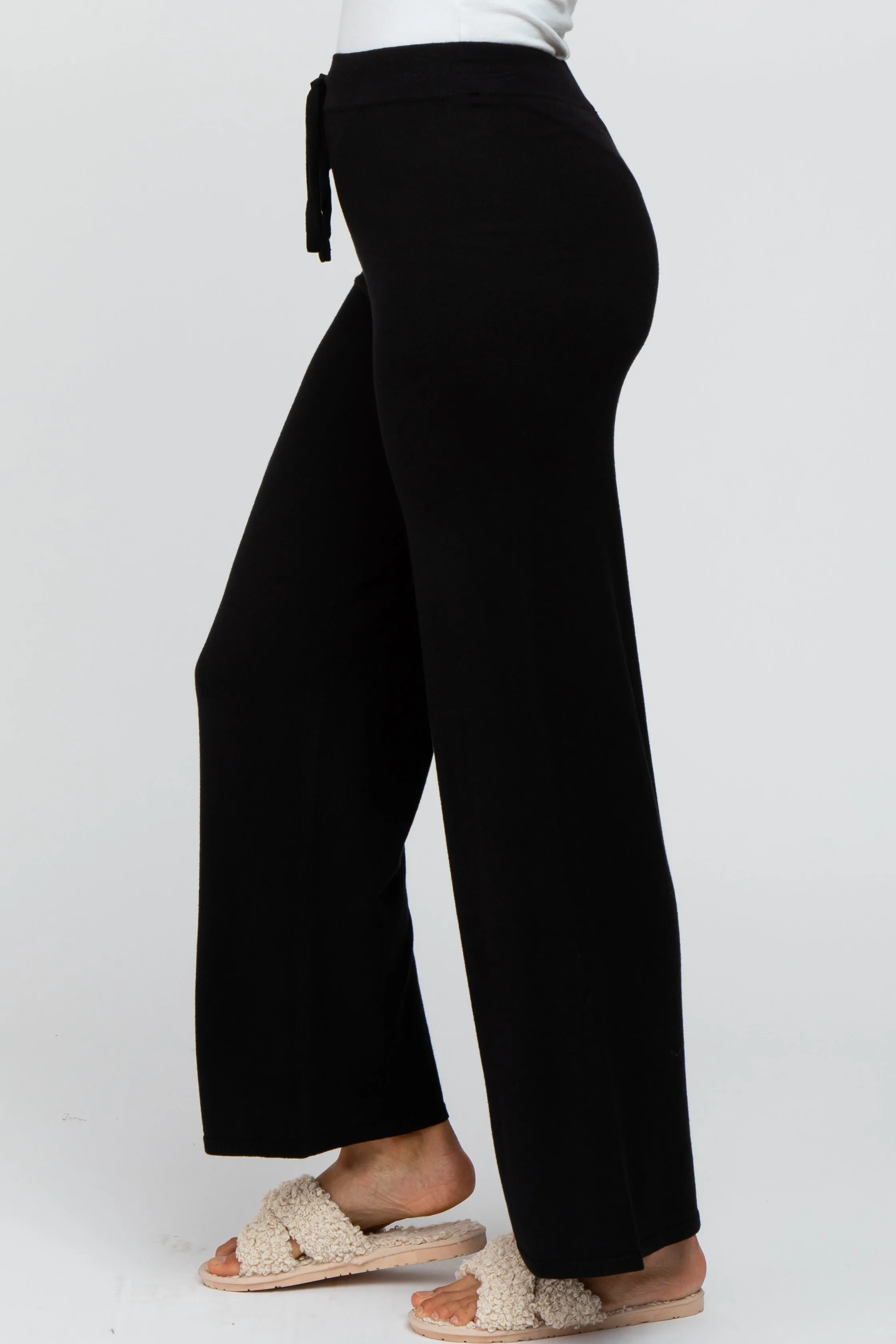 Black Sweater Knit Pants sold by Pinkblush product image thumbnail 3