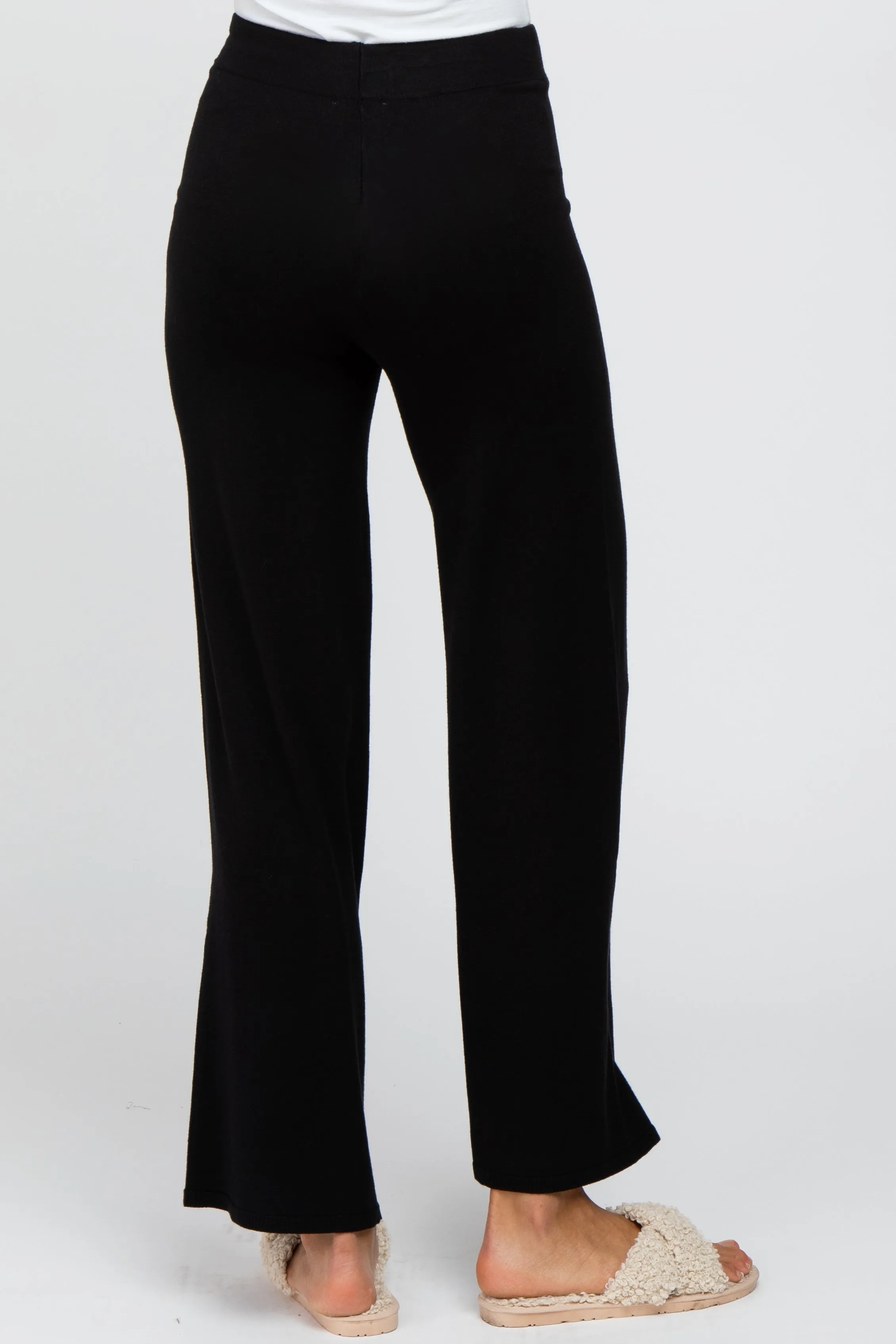 Black Sweater Knit Pants sold by Pinkblush product image thumbnail 4