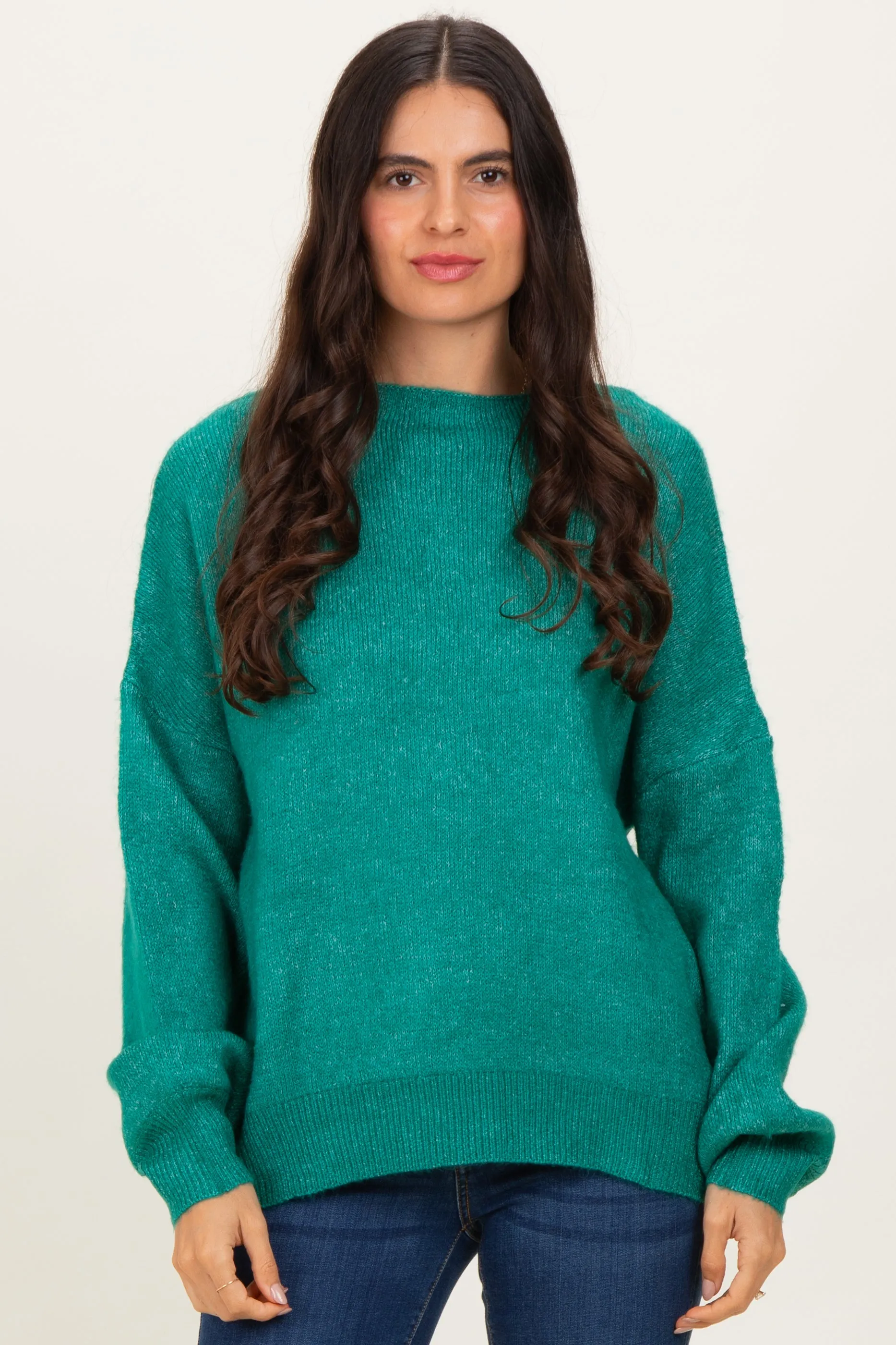 Forest Green Bubble Sleeve Maternity Sweater sold by Pinkblush product image thumbnail 5