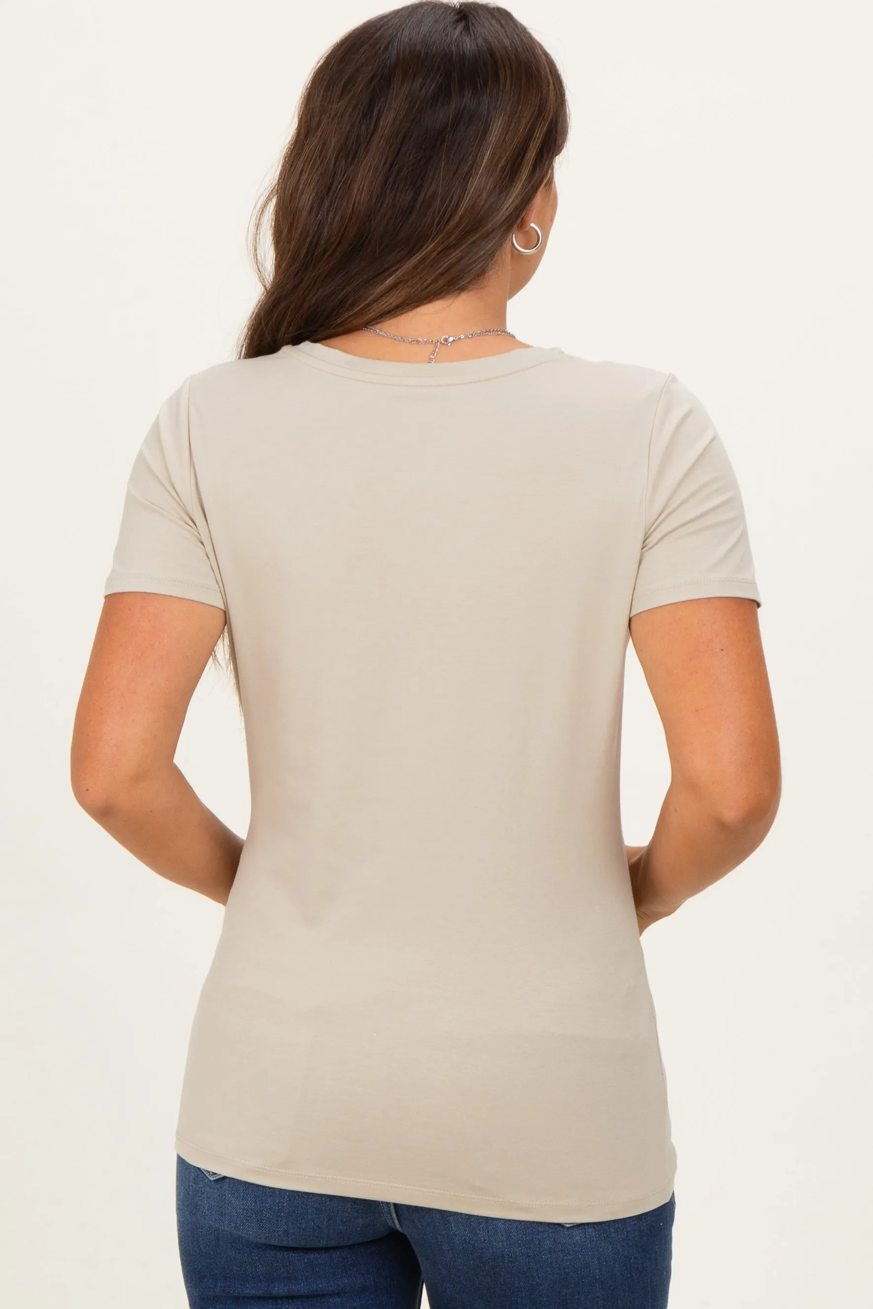 Sage Basic Short Sleeve Maternity Tee sold by Pinkblush product image thumbnail 3