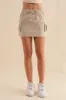 Taupe Cargo Mini Skirt sold by Pinkblush
