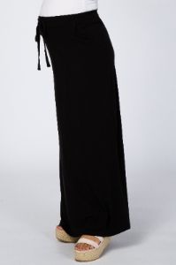 Black Maternity Maxi Skirt sold by Pinkblush