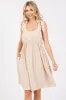 Beige Solid Tie-Shoulder Scoop Neck Dress sold by Pinkblush