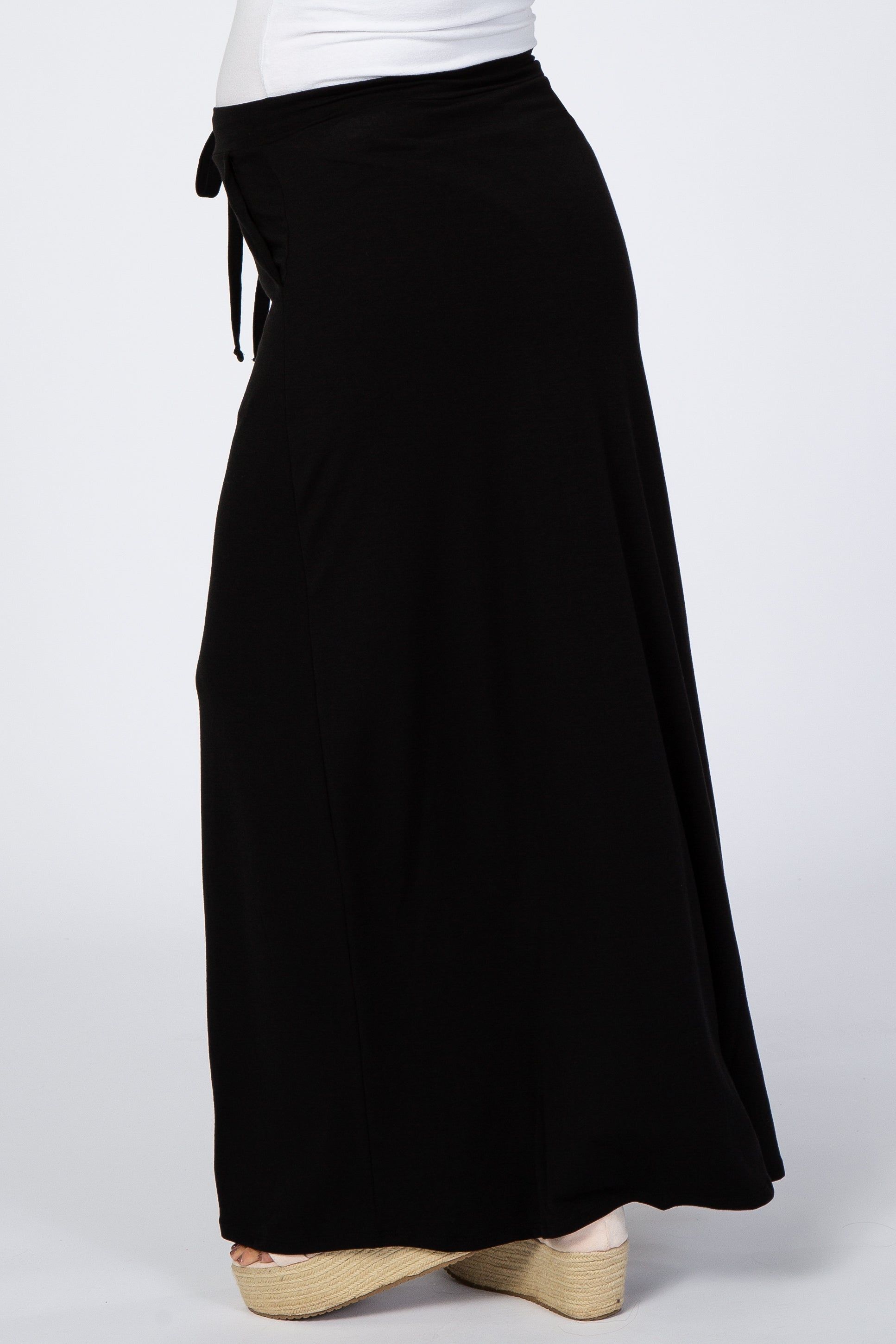Black Maternity Maxi Skirt sold by Pinkblush product image thumbnail 4