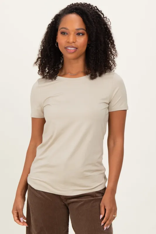 Sage Basic Short Sleeve Tee sold by Pinkblush