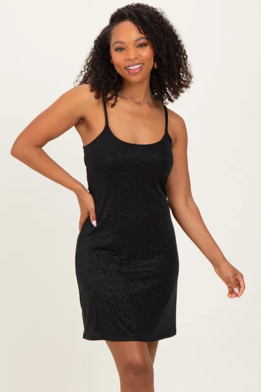 Black Sequin Sleeveless Mini Dress sold by Pinkblush