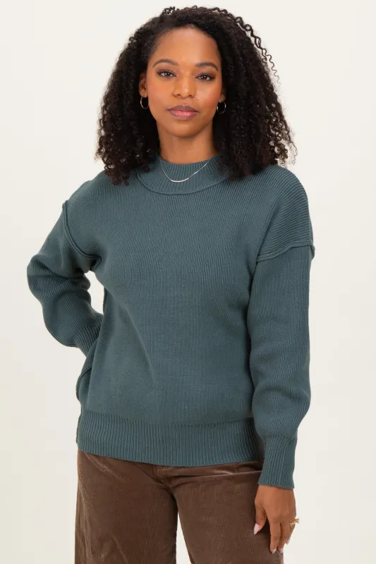 Jade Wide Neck Drop Shoulder Sweater sold by Pinkblush