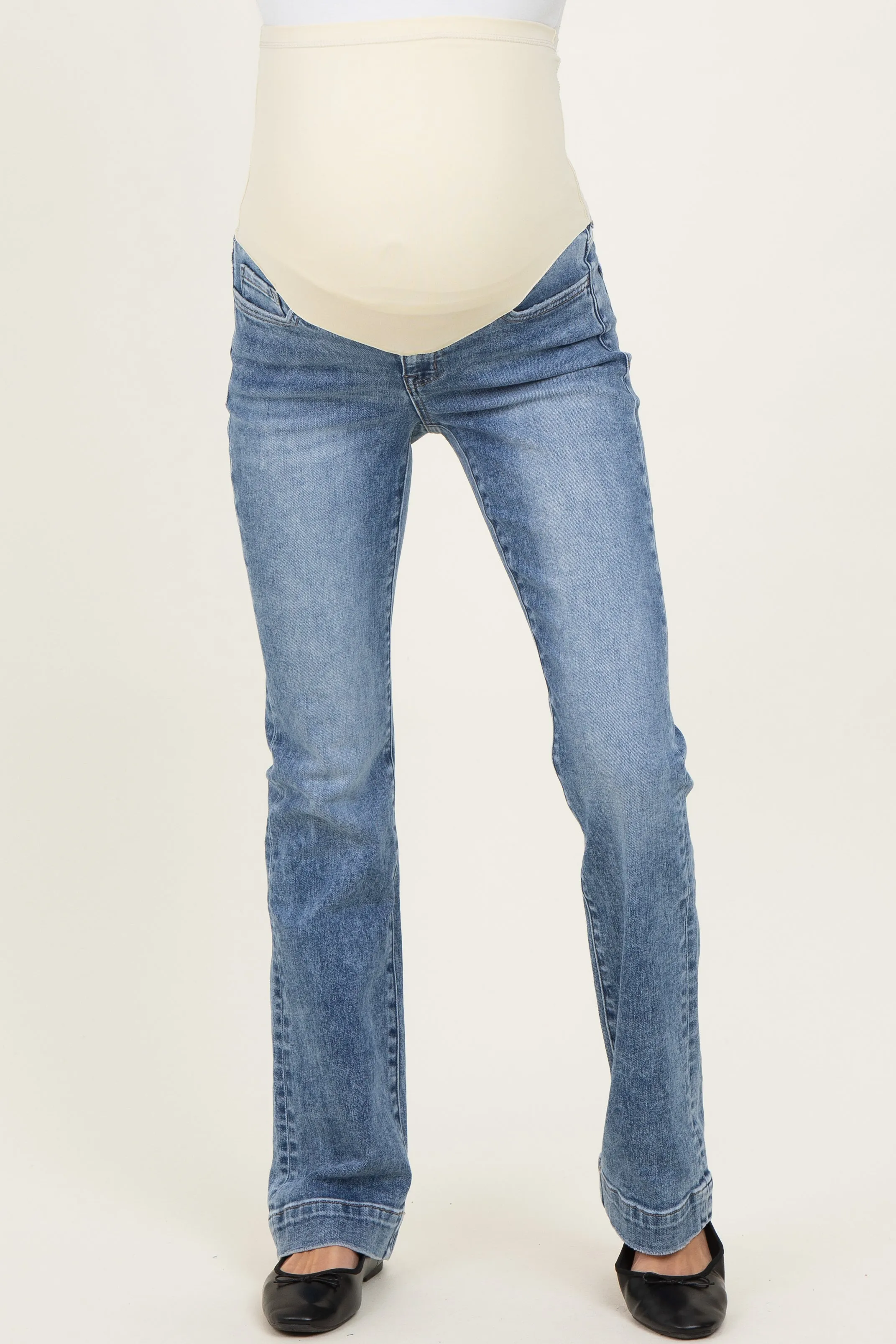 Blue Vintage Wash Maternity Bootcut Jeans sold by Pinkblush product image thumbnail 3