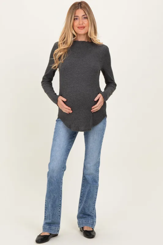 Blue Vintage Wash Maternity Bootcut Jeans sold by Pinkblush