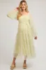 Light Olive Mesh Tiered Long Sleeve Maternity Maxi Dress sold by Pinkblush