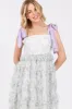 Lavender Floral Ruffle Tiered Maxi Dress sold by Pinkblush