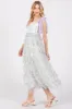Lavender Floral Ruffle Tiered Maxi Dress sold by Pinkblush