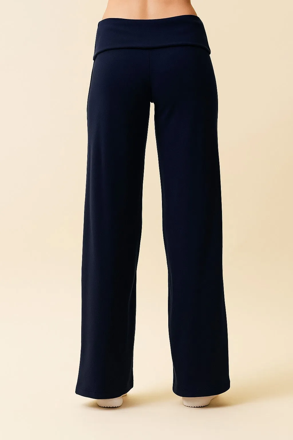 Navy Wide Leg Fold Over Lounge Pants sold by Pinkblush product image thumbnail 2