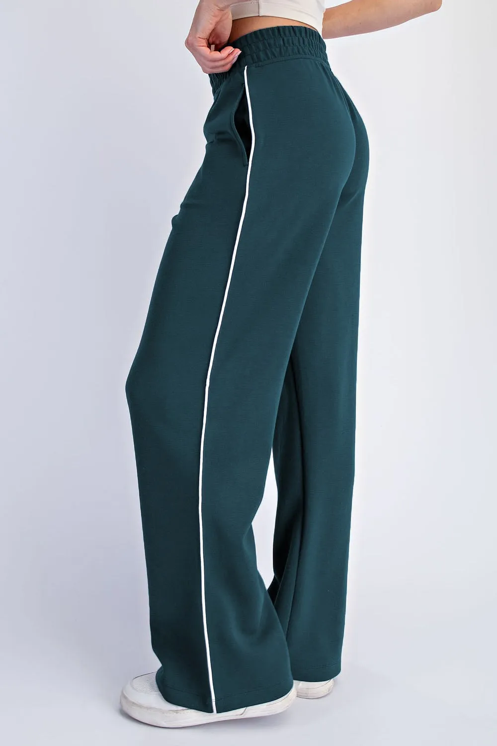 Forest Green Stripe Detail Lounge Pants sold by Pinkblush product image thumbnail 3
