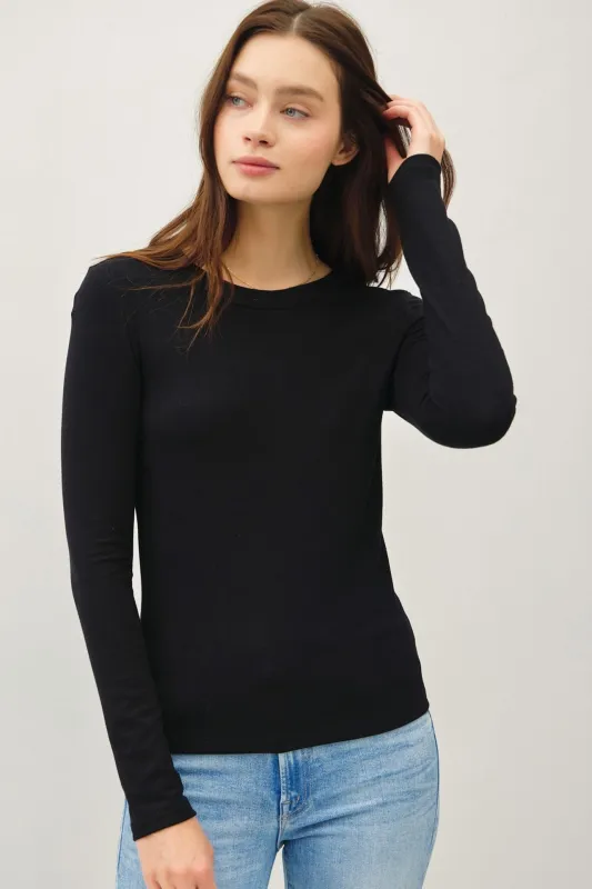 Black Long Sleeve Top sold by Pinkblush